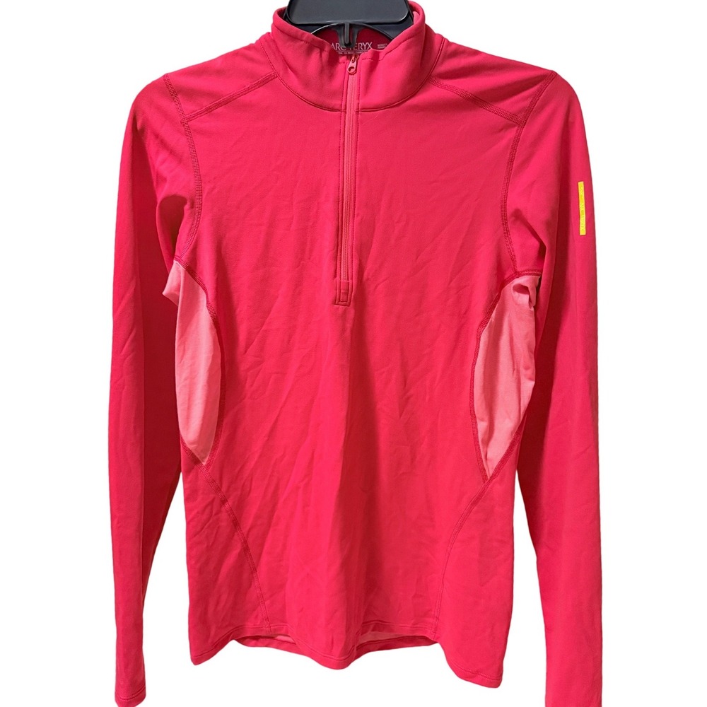Arc'teryx Womens Red Pink Quarter Zip Thermal Base Layer Tunic Top Size Medium
